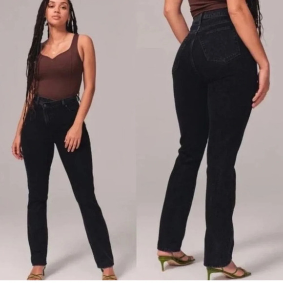 Abercrombie and Fitch Ultra High Rise 90s Straight Jean - Picture 1 of 12